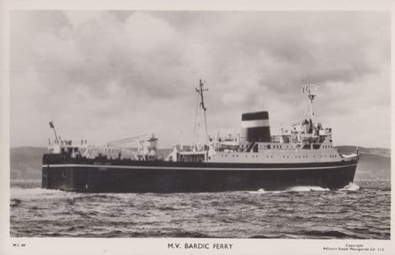 MV Bardic Ferry Atlantic Steam Navigation Company Ship Real Photo Old Postcard