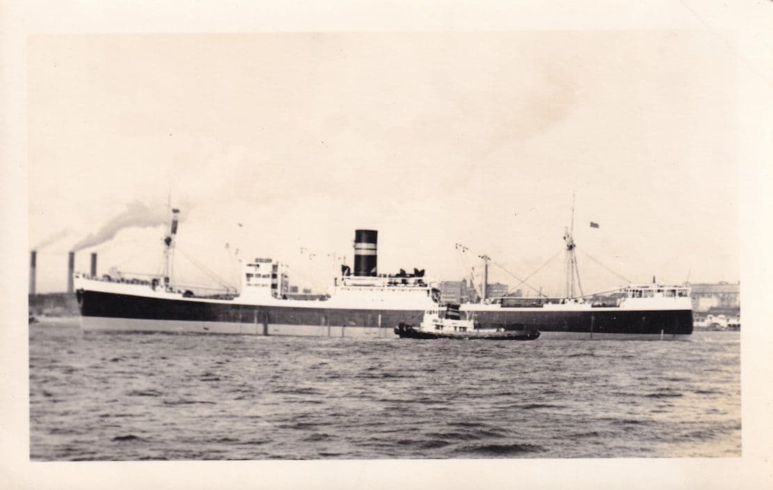 MV Clan MacDonald Scottish Scotland Line Ship Plain Back Postcard Photo