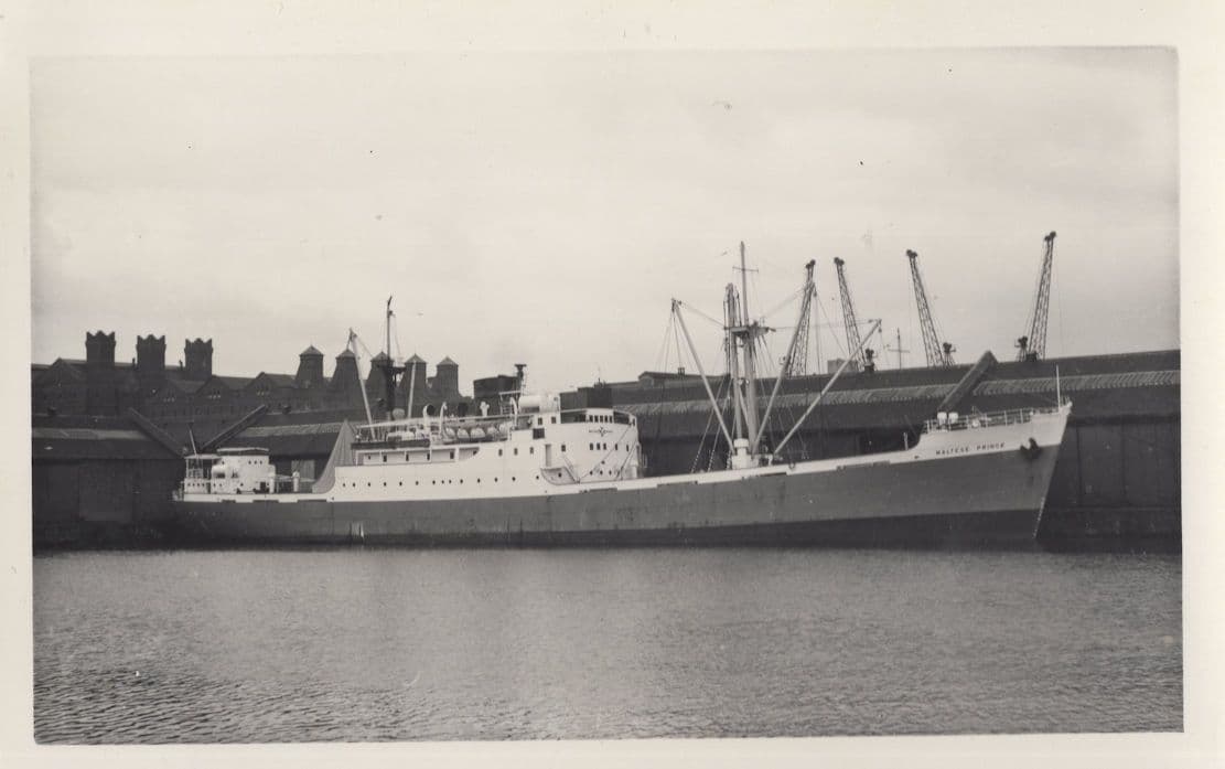 MV Maltese Prince Vintage Rare Ship Photo