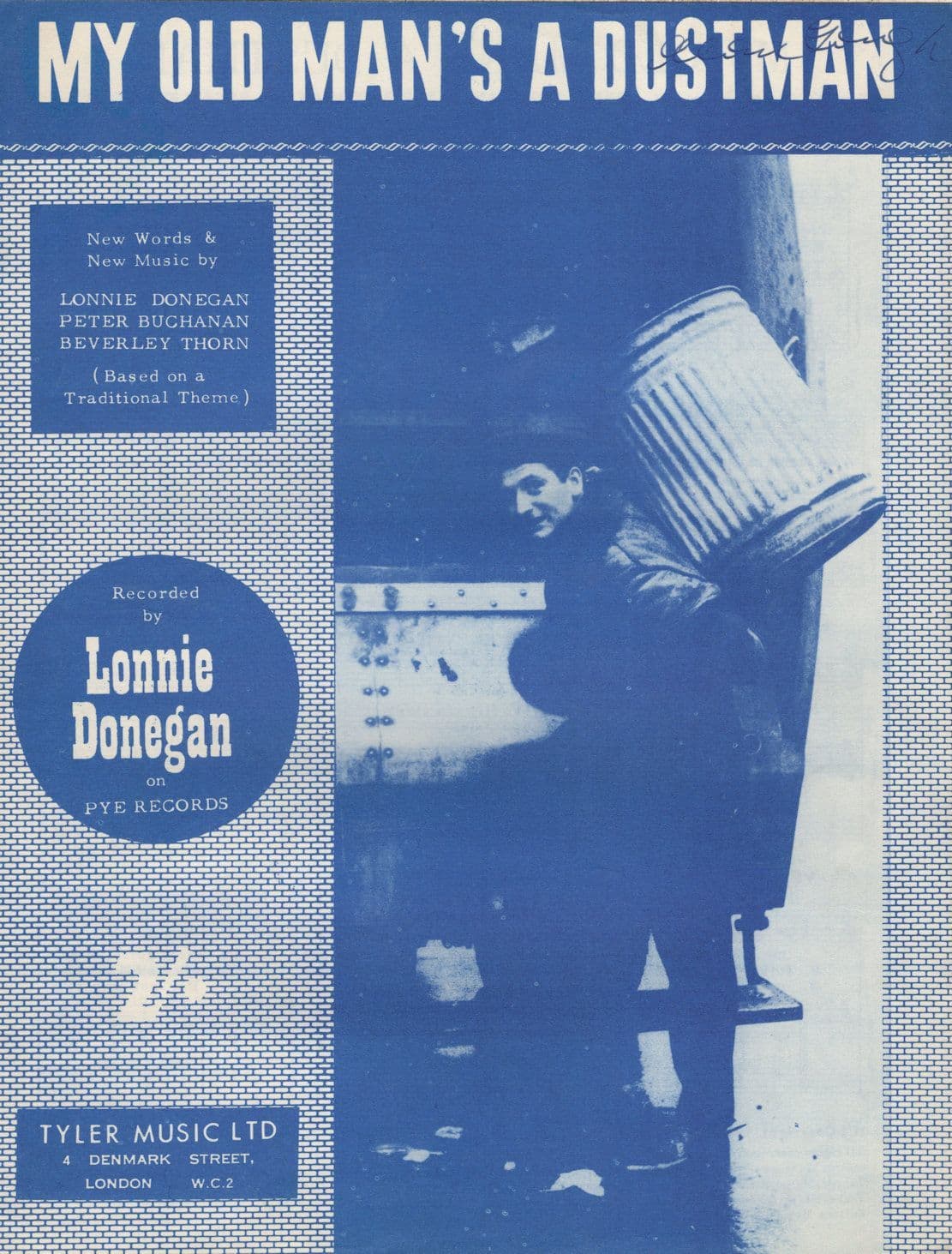 My Old Man's A Dustman Lonnie Donegan Vintage NM Sheet Music