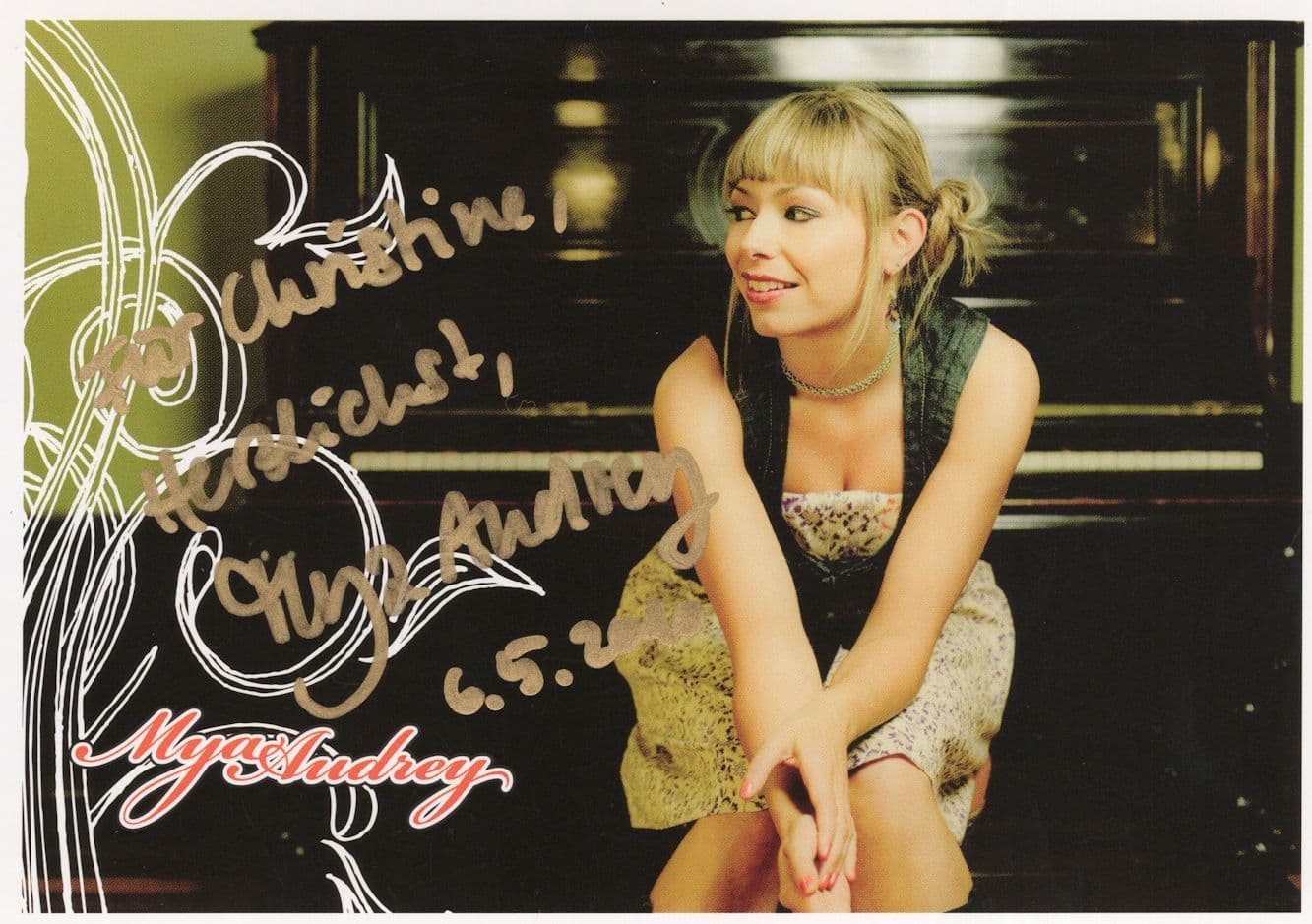 Mya Audrey German Pop Singer Hand Signed Photo