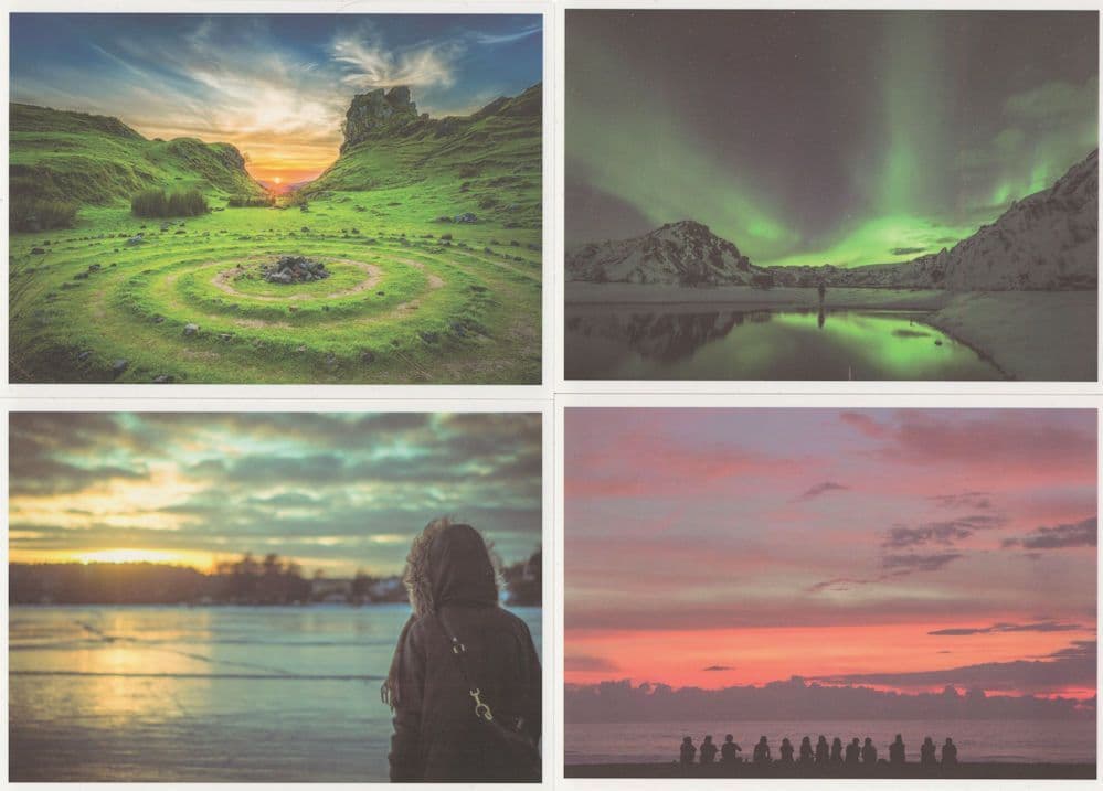 Mystical Skyscapes Lands Of Mystery Coloured Sunsets Fantasy 4x Postcard s