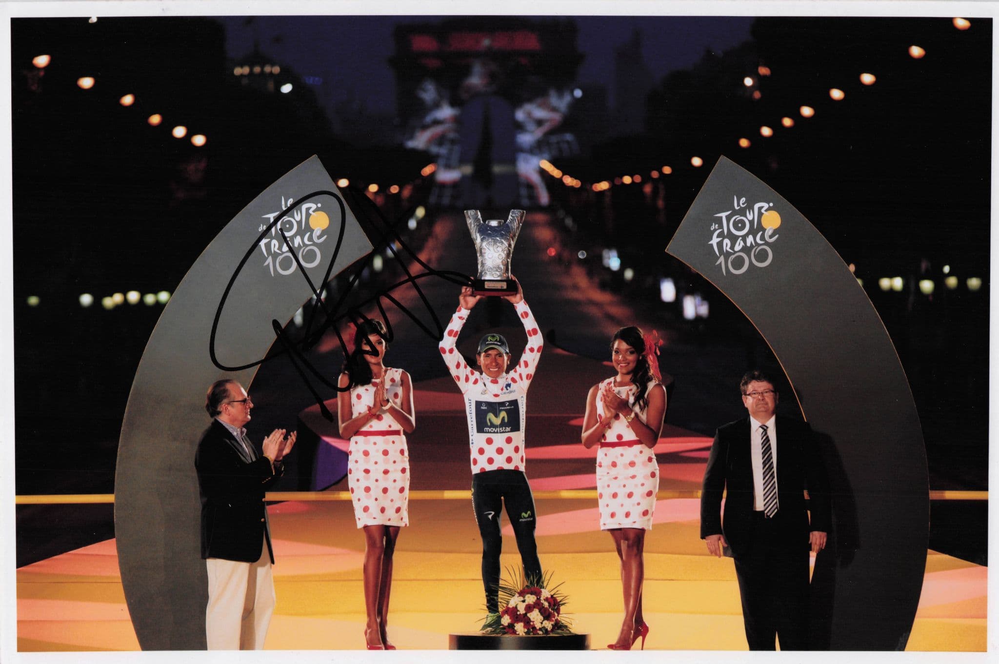 Nairo Quintana Columbian Cyclist 2013 Tour De France 12x8 Hand Signed Photo