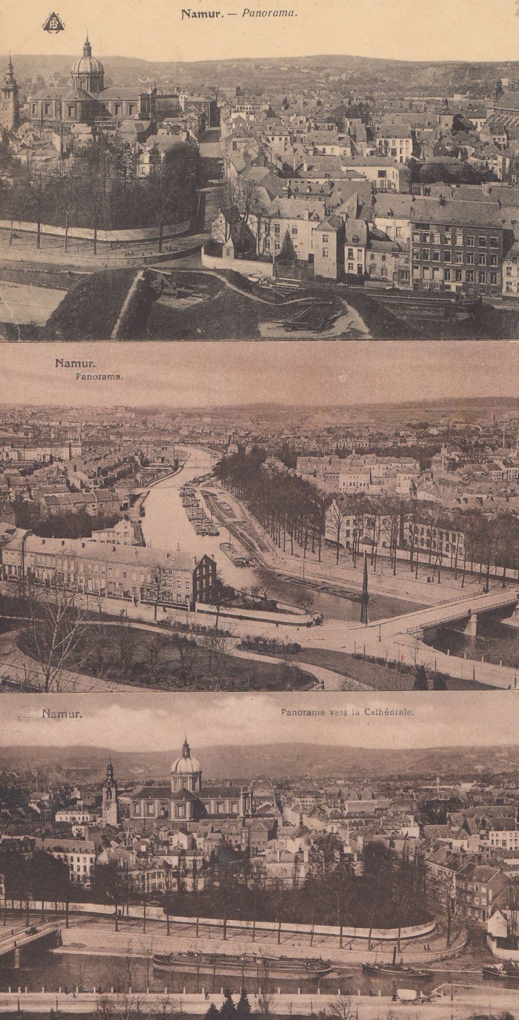 Namur Panorama 3x Postcard s