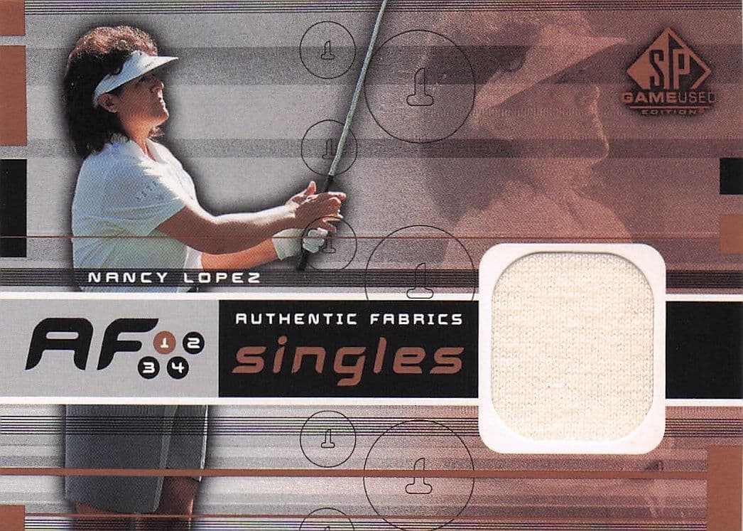 Nancy Lopez Authentic Fabrics Singles 2003 Golf Worn Shirt Card