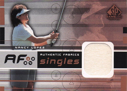 Nancy Lopez Authentic Fabrics Singles 2003 Golf Worn Shirt Card