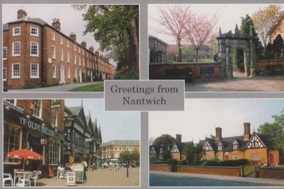 Nantwich Coffee Shop Ye Olde Vaults Pub Almshouses Postcard