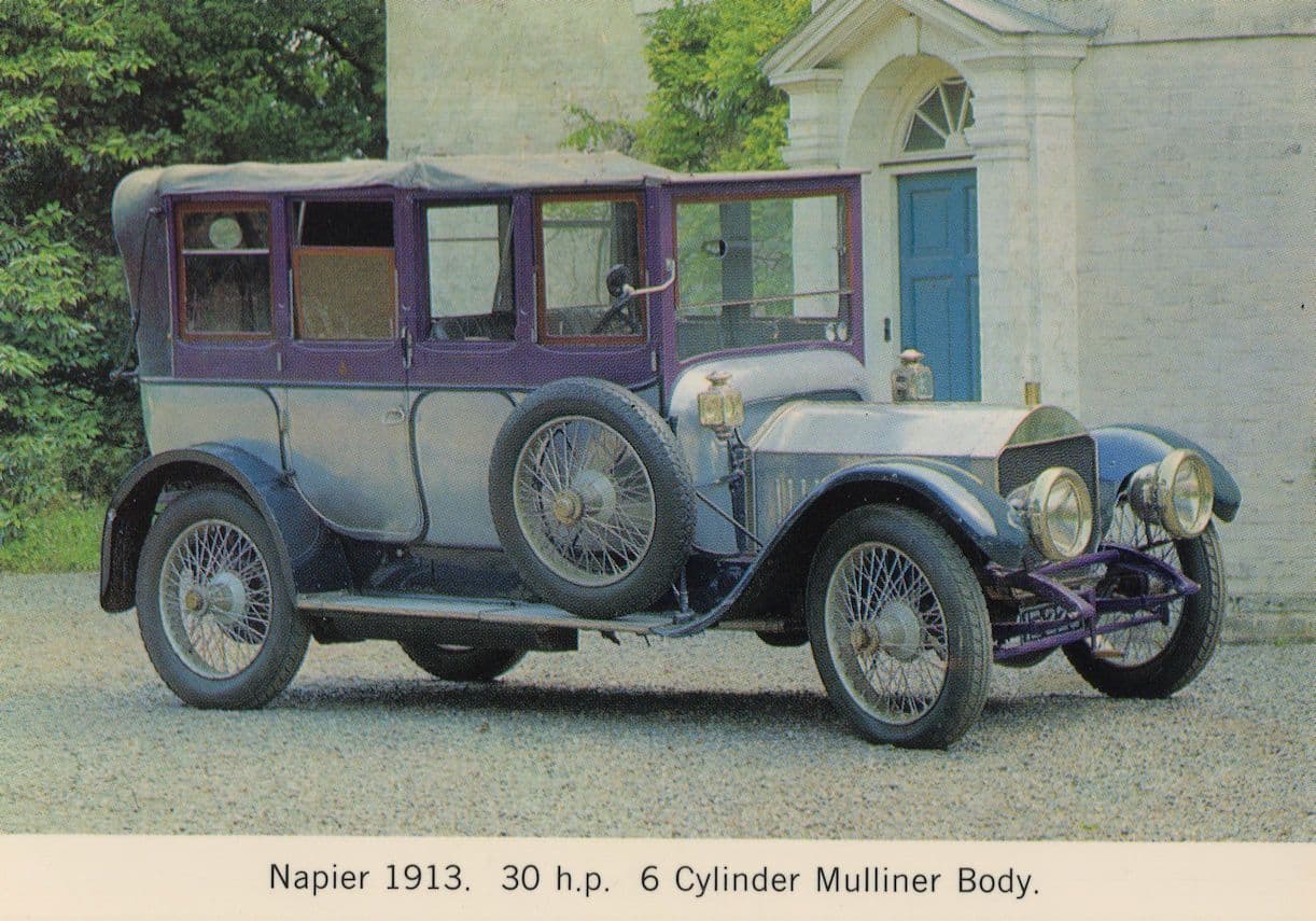 Napier 1913 6 Cylinder Classic Car Mulliner Body Postcard