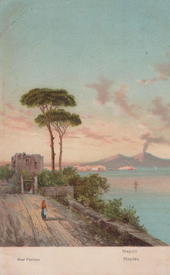 Naples Near Posilipo Old Italy Postcard