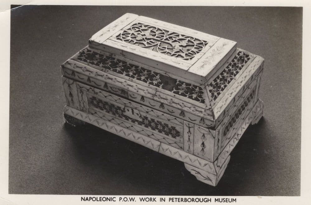 Napoleonic POW Work In Peterborough Museum RPC Postcard