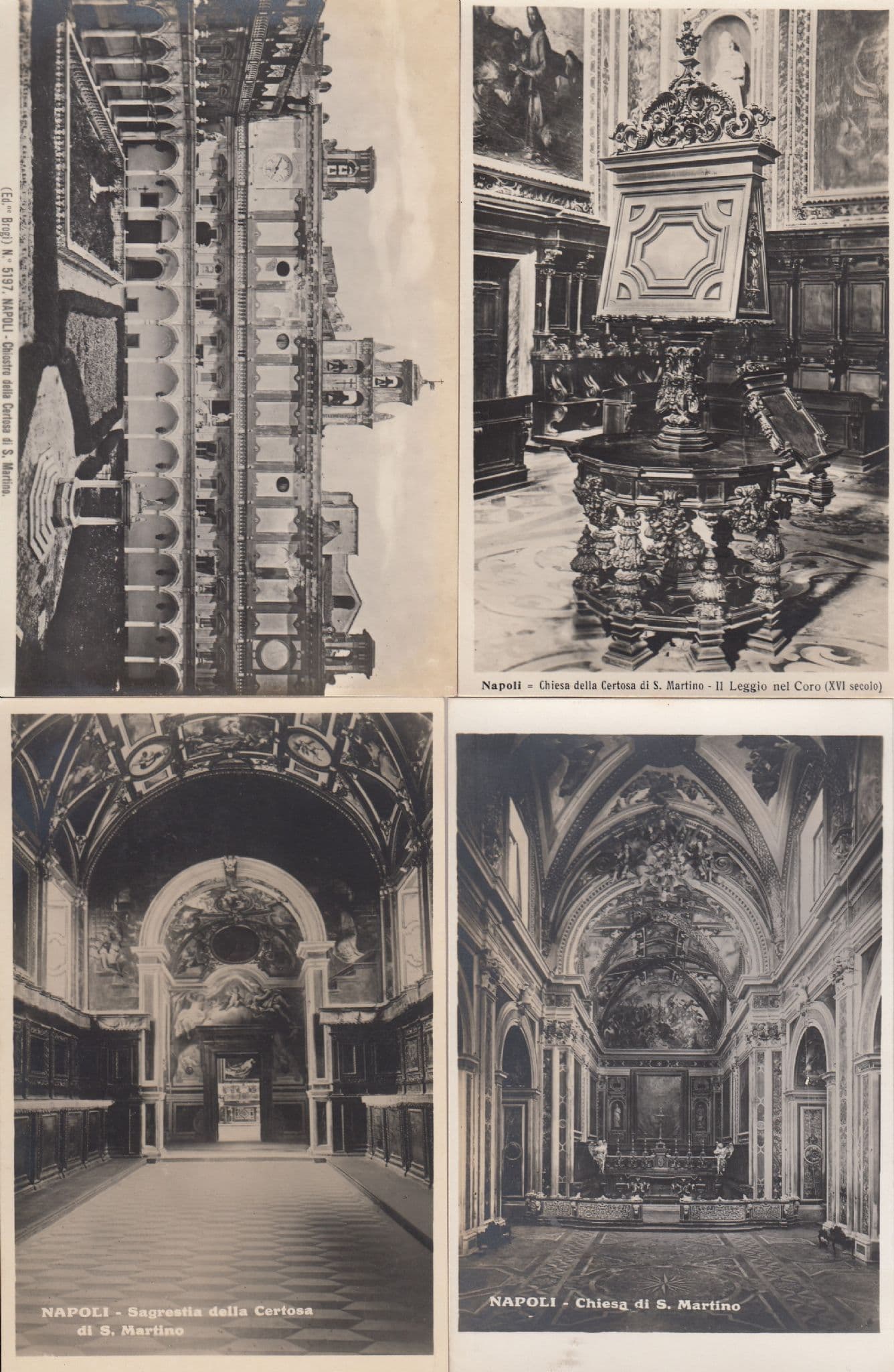 Napoli Certosa Di S Martino 4x Old Postcard s