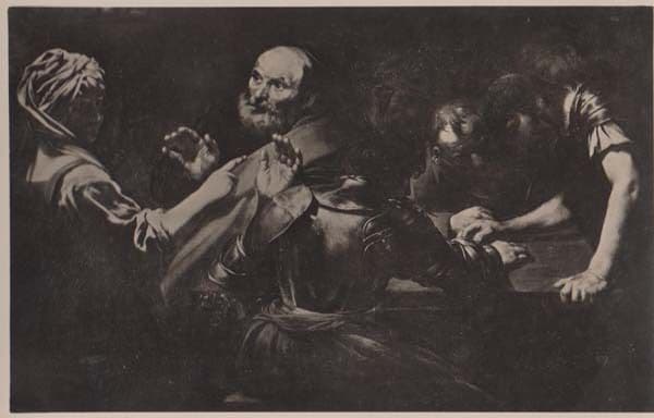 Napoli Chiesa Della Certosa Sagrestia Italian Martino Antique Painting Postcard