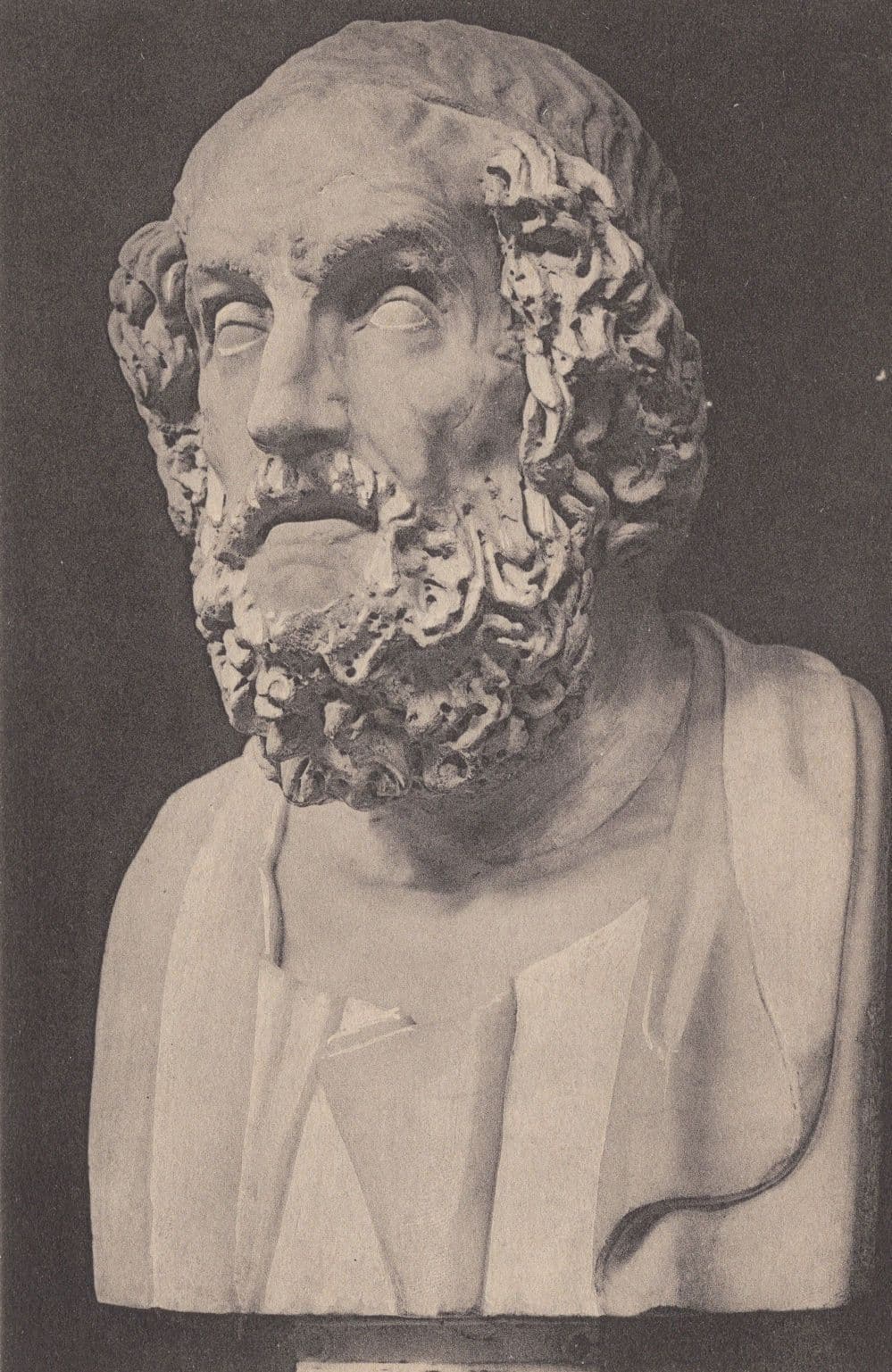 Napoli Museo Nazionale Omero Statue Antique Postcard