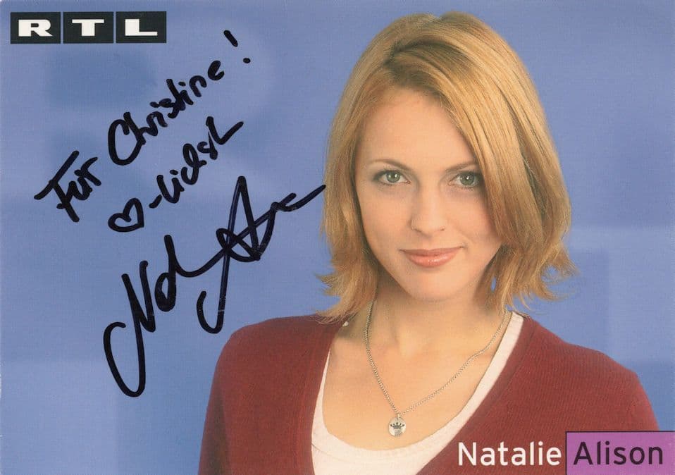 Natalie Alison of Gute Zeiten German Actress Hand Signed Photo
