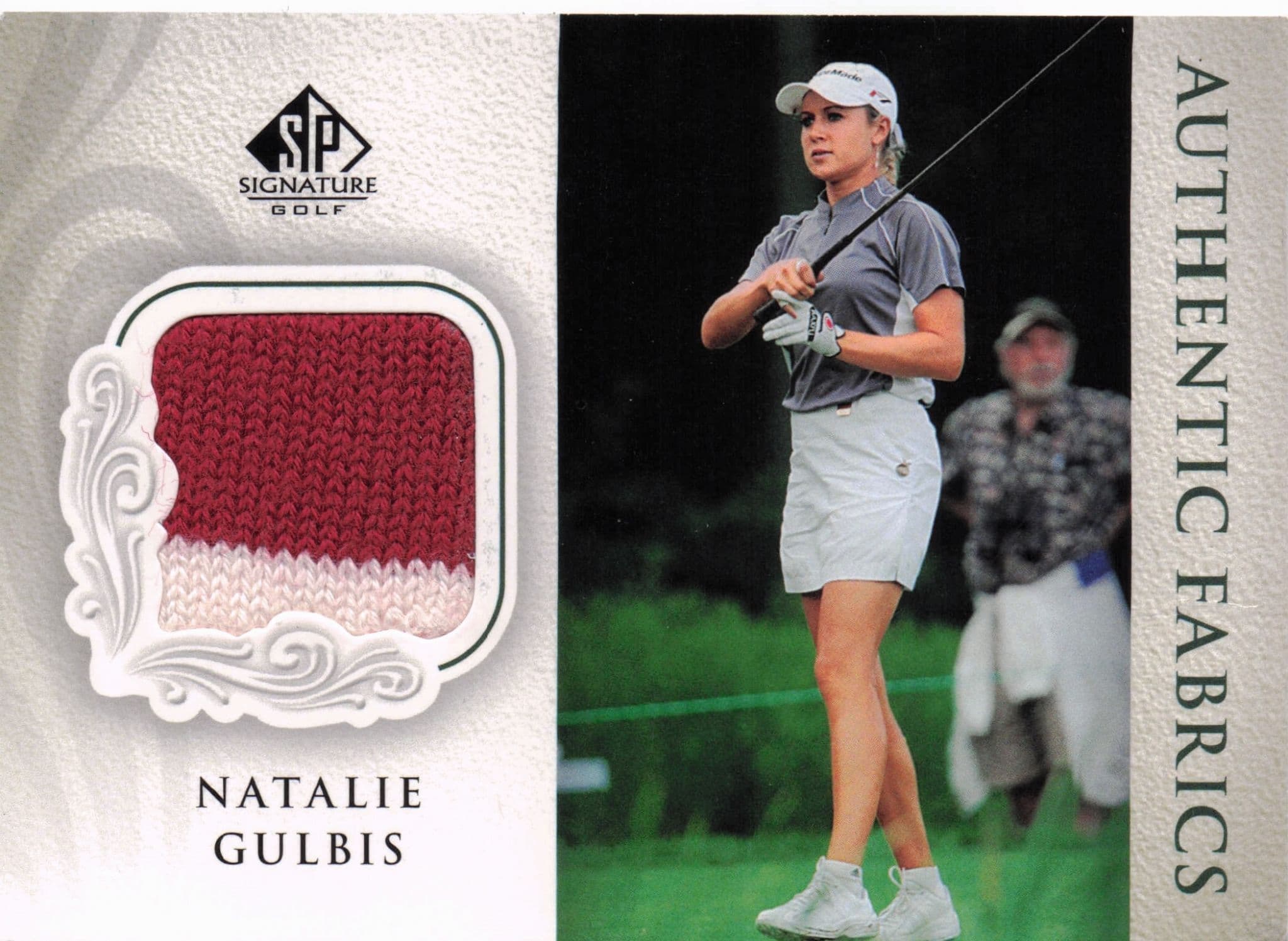 Natalie Gulbis Authentic Fabrics 2004 Upper Deck Real Golf Shirt Card