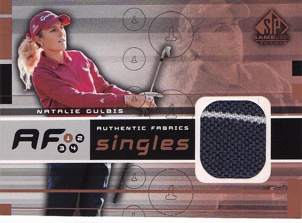 Natalie Gulbis Authentic Fabrics Singles Golf Upper Deck Worn Shirt Card