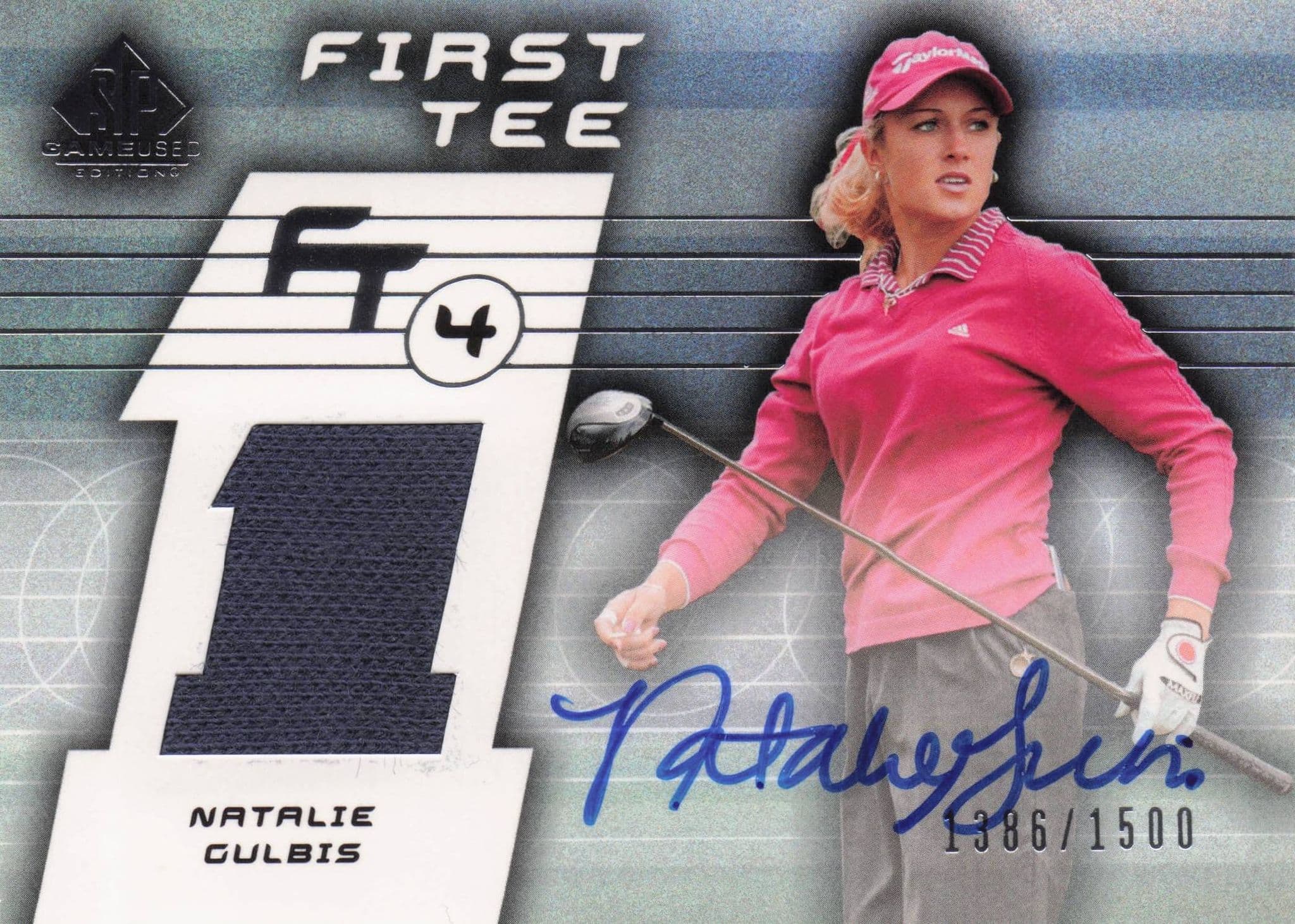Natalie Gulbis First Tee SP 2003 Golf Hand Signed Worn PGA Shirt Card