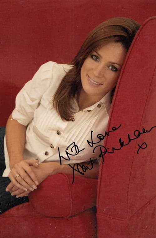 Natalie Pinkham Formula 1 Sky Grand Prix Large Double Hand Signed Photo