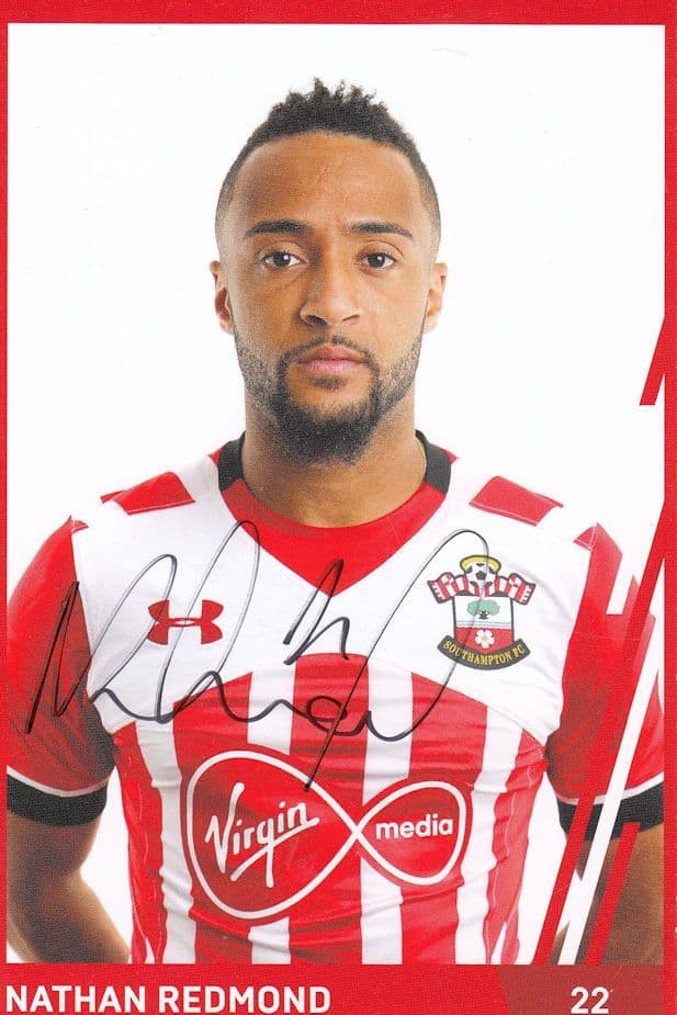 Nathan Redmond Southampton Football Club Hand Signed Photo