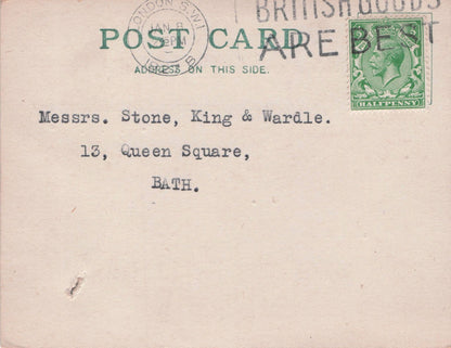 National Bank South West London 1927 Manager Receipt Old Postcard