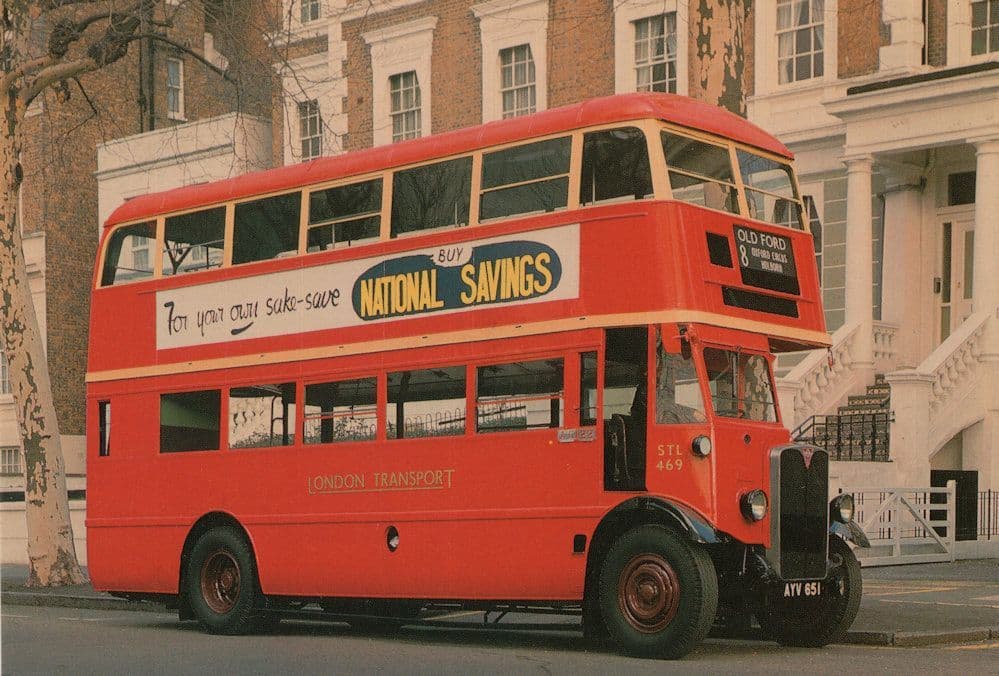 National Savings LOOC London Bus Advertising Transport Postcard