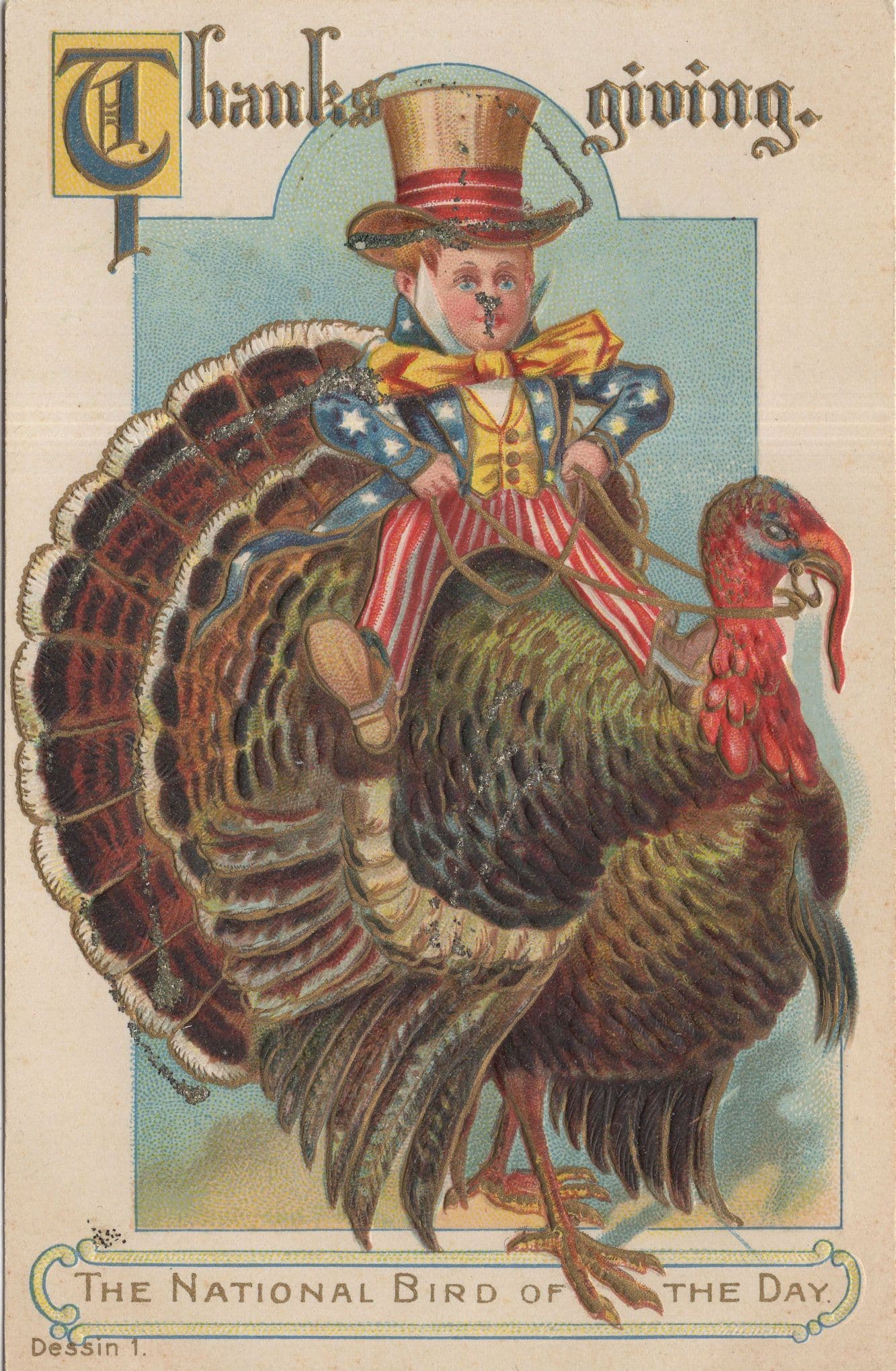 National Thanksgiving Bird Of The Day American USA Postcard