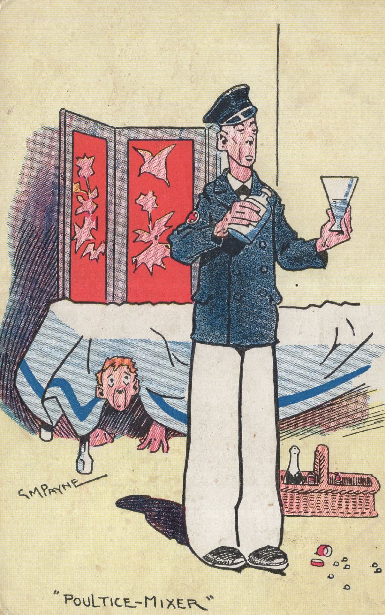Naval Nicknames Ship  Medical Old Sailor Military Comic Postcard