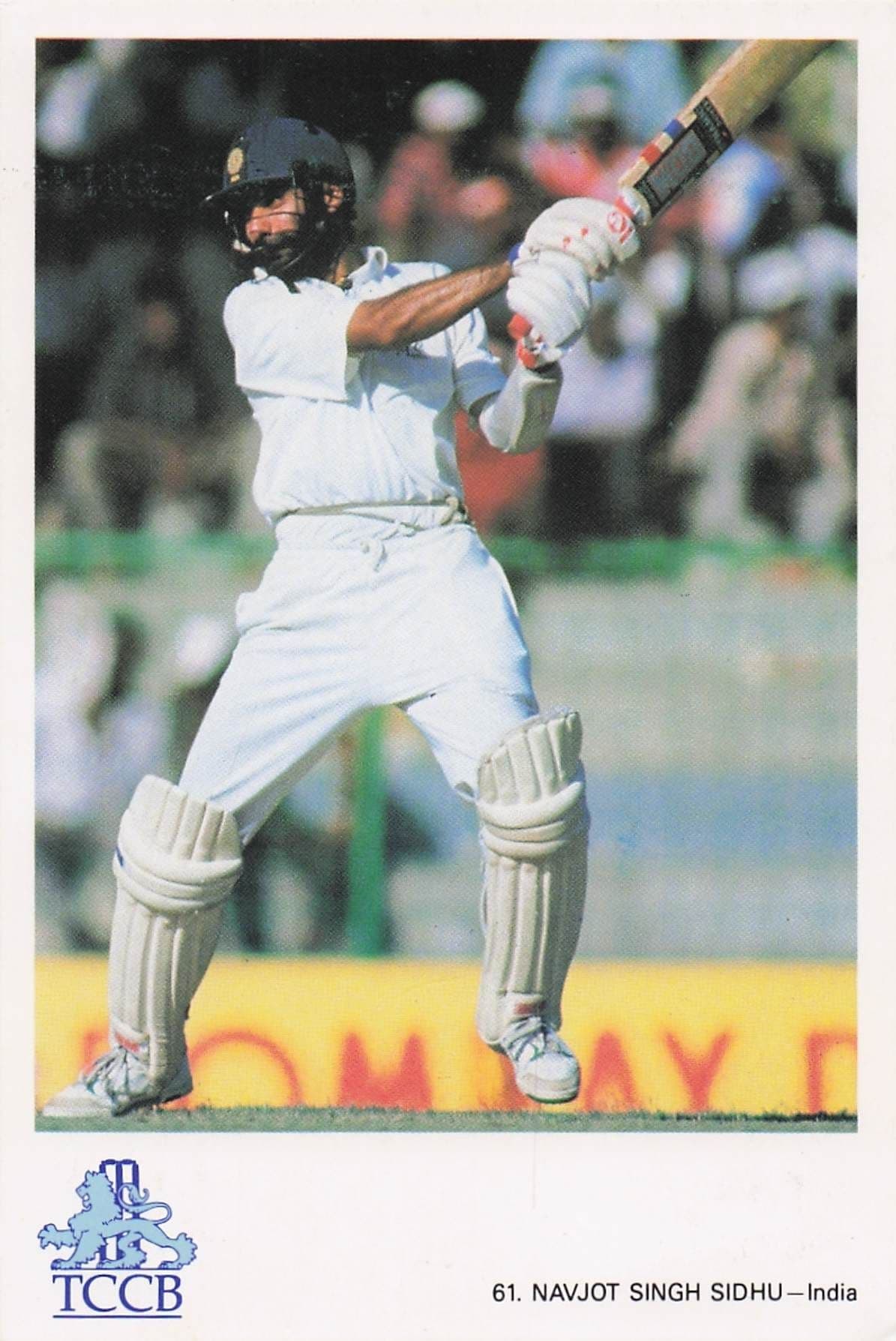Navjot Singh Sidhu India TCCB Classic Cricket Photo Postcard