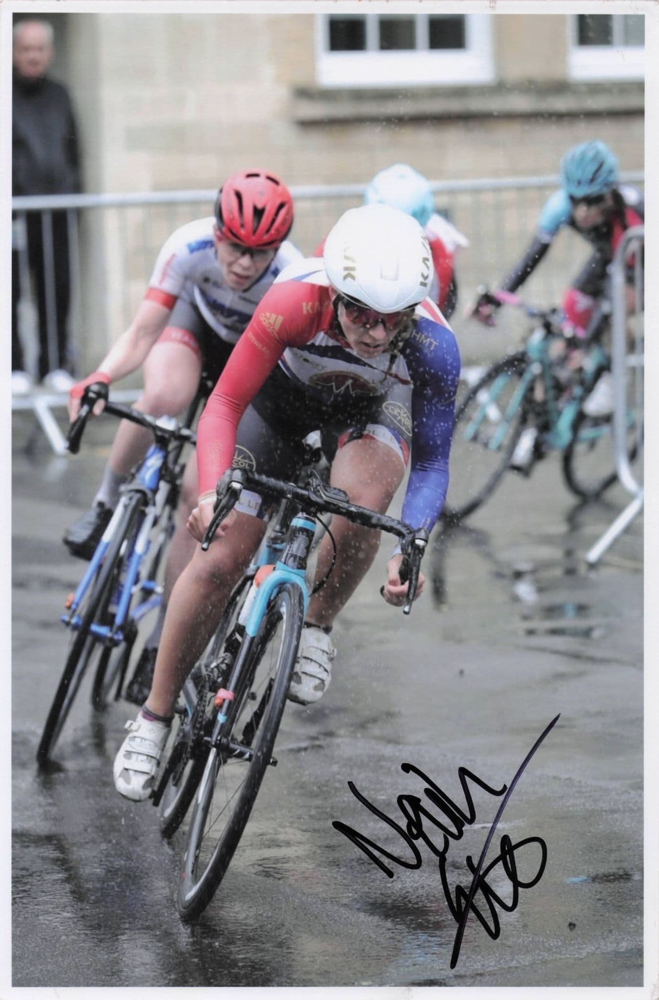 Neah Evans Scottish Cyclist Womans Cycling 12x8 Hand Signed Photo