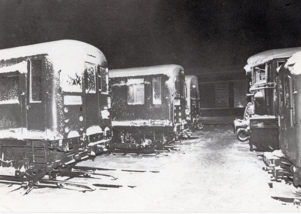 Neasden Underground Depot in 1962 Disaster Snow Postcard