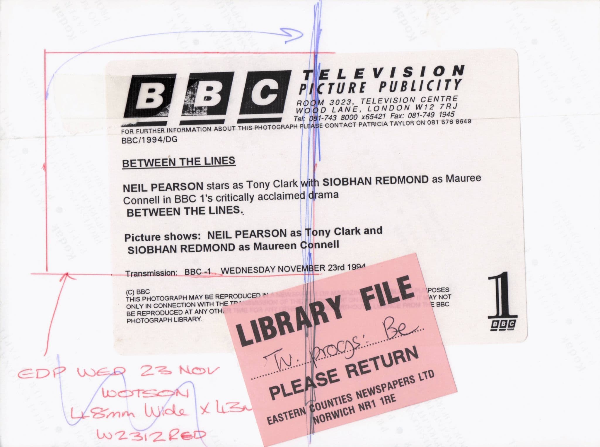 Neil Pearson Between The Lines BBC TV Show Press Photo