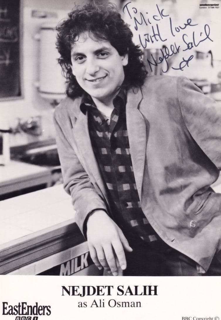 Nejdet Salih Ali Osman BBC Eastenders 1985 Hand Signed Cast Card Photo