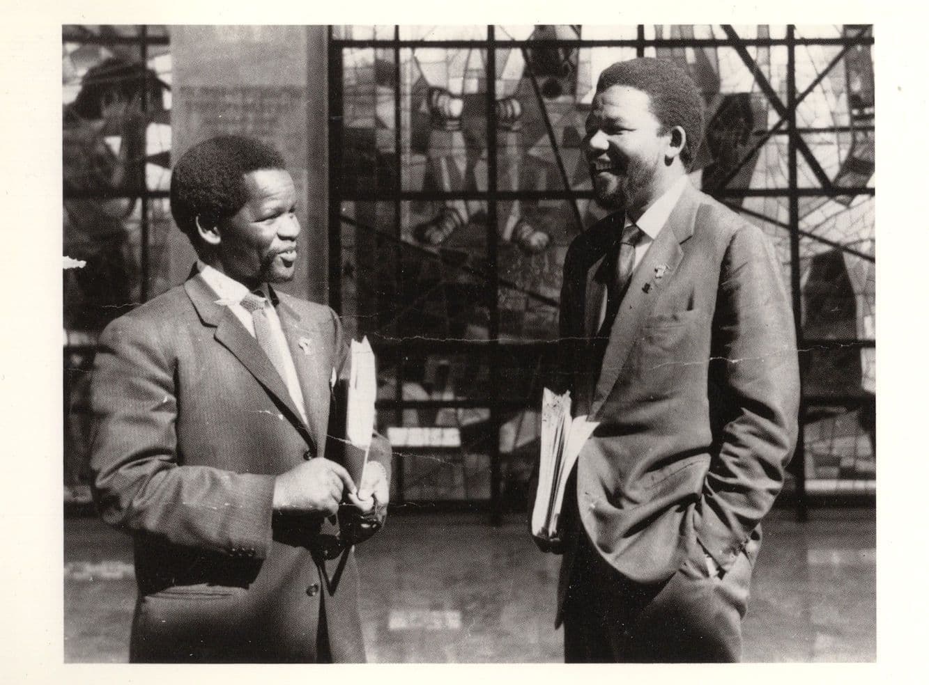 Nelson Mandela 1962 Meeting With ANC President Oliver Tambo Ababa African Photo Postcard