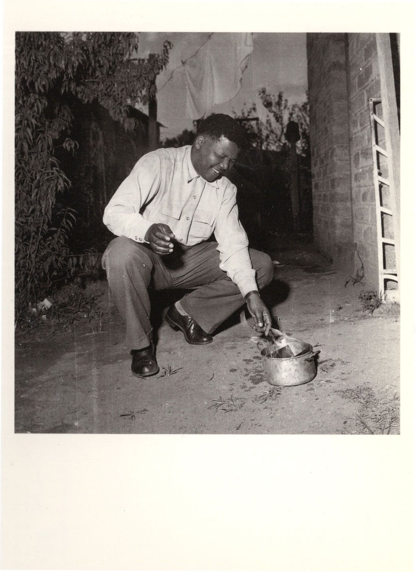 Nelson Mandela Burning His Press Pass African Photo Postcard