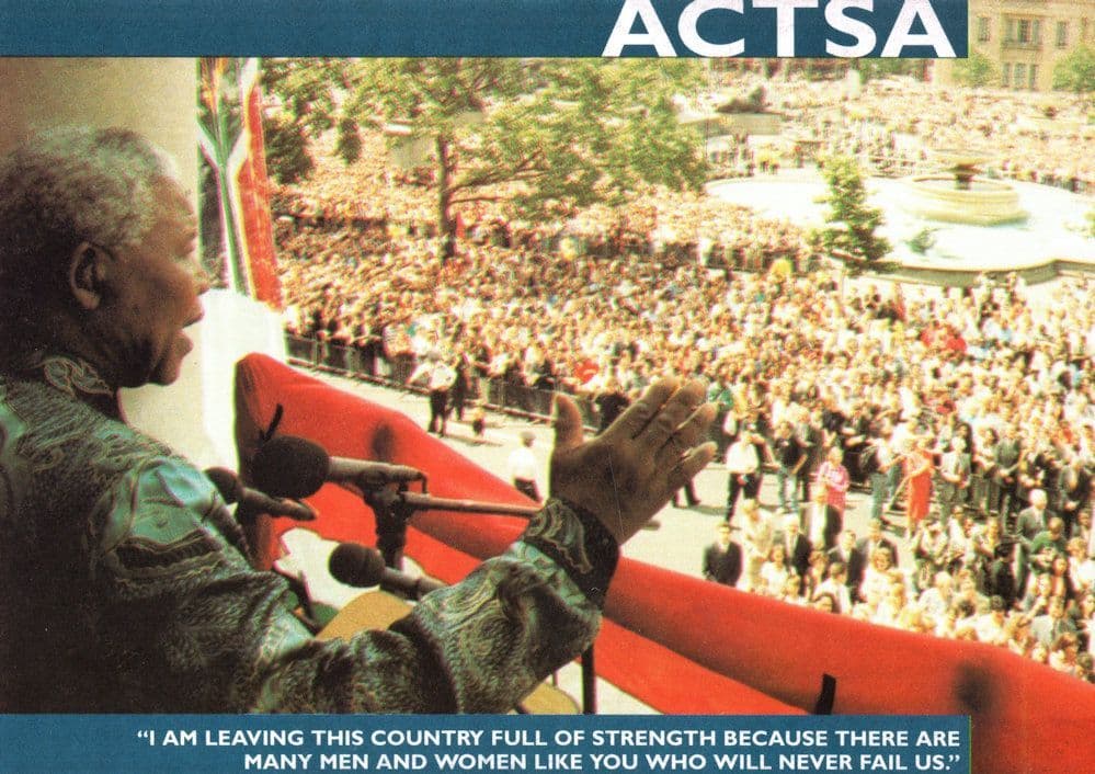Nelson Mandela Rally ACTSA South African Politics Rare Postcard