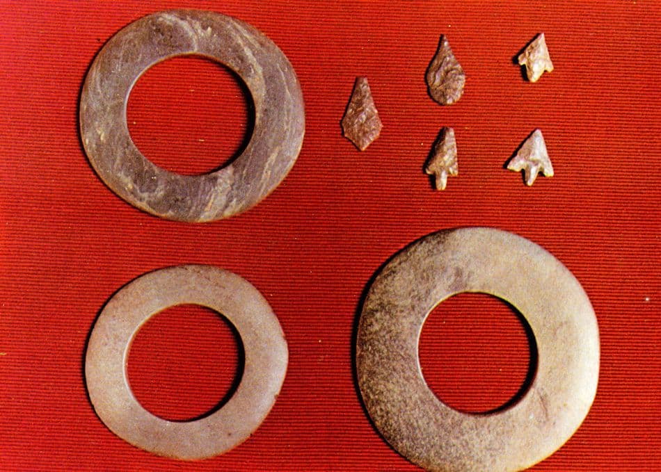 Neolothic Stone Age Antique Discs Pointes De Fleches Postcard