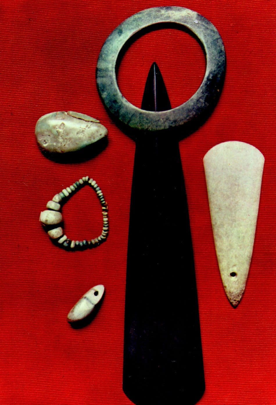 Neolothic Stone Age Treasures Haches Et Bijoux Postcard