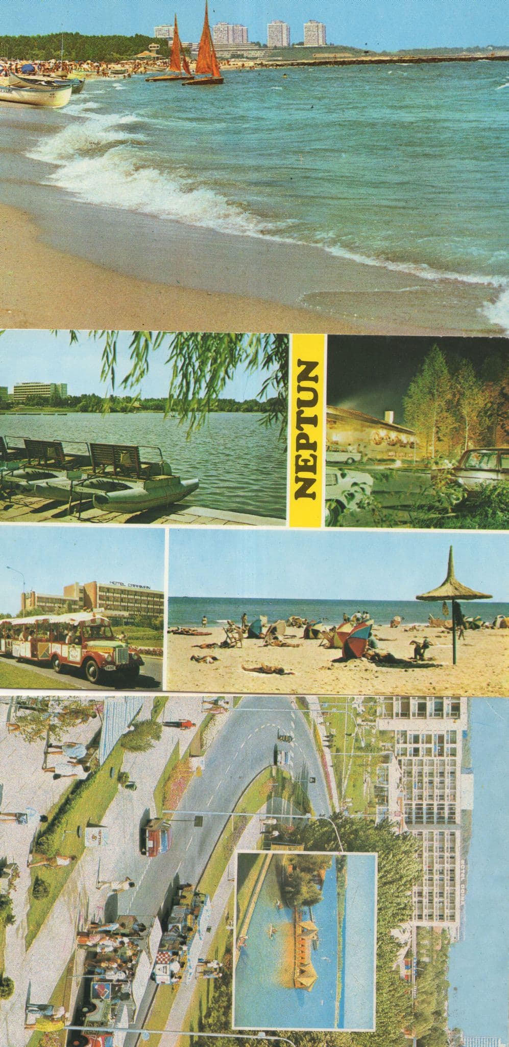 Neptun Roumania 3x Hotel Transport Postcard s