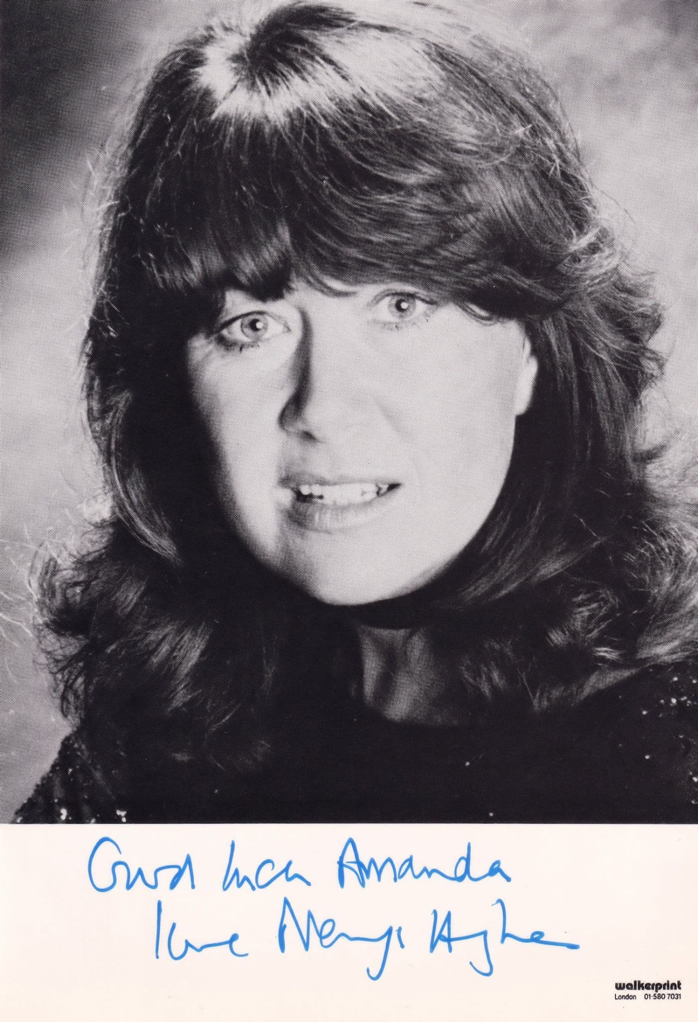 Nerys Hughes Vintage 1980s The Liver Birds Hand Signed Photo