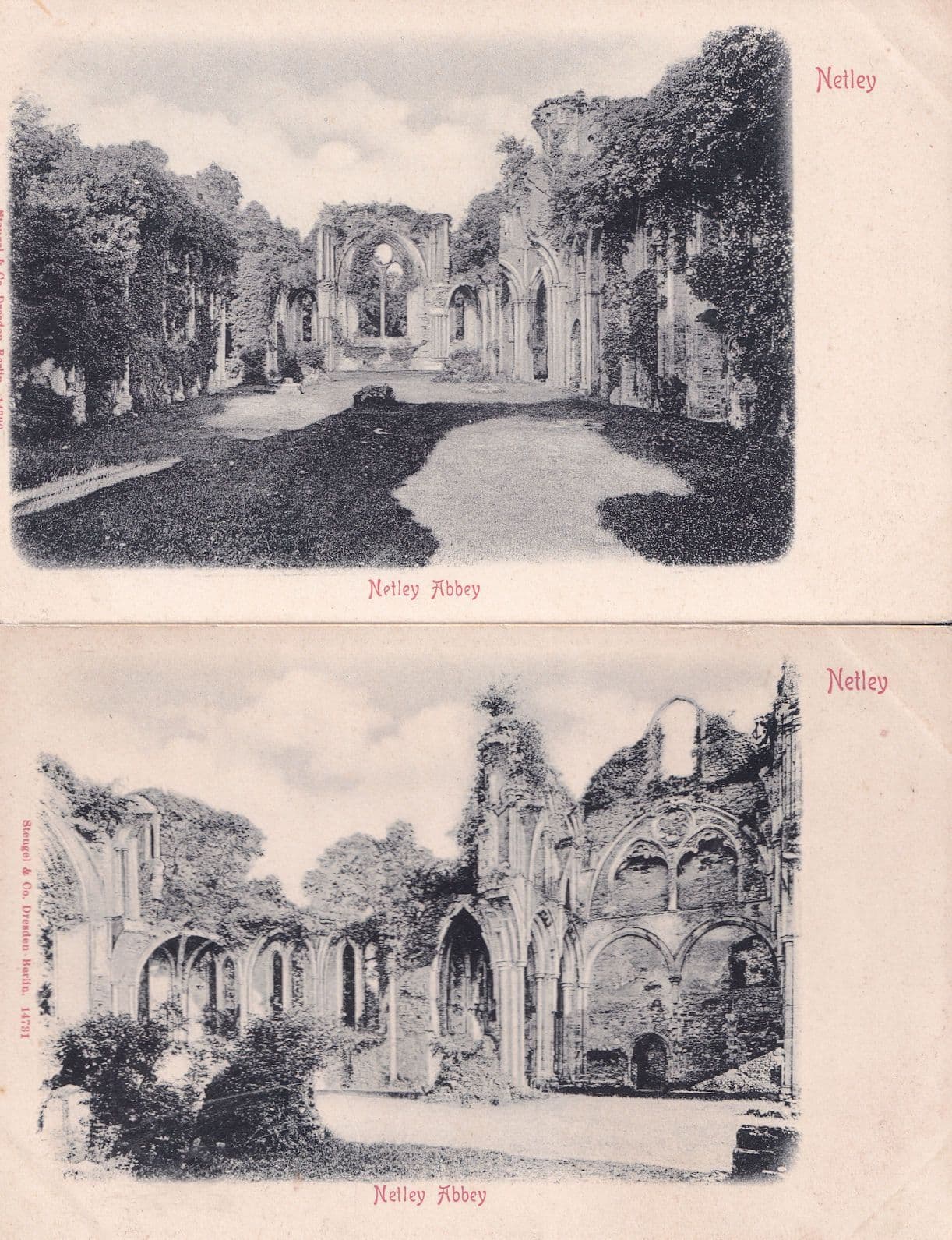 Netley Abbey Southampton 2x Rare Berlin German Postcard s