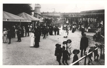 New Exhibition Fair Game Carousels Fairground Society PB Postcard Photo