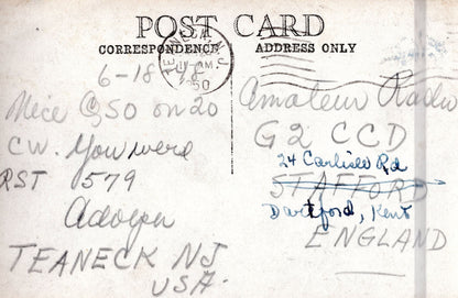 New Jersey USA Antique Radio War Military Transmitter RPC Postcard