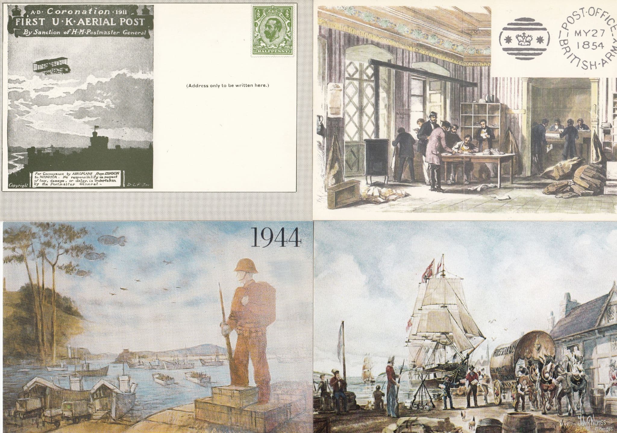 New Weymouth Mural 4x History Royal Mail Postcard s