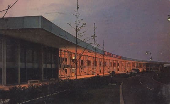 New York Airport Night Illuminations New Passenger Terminal Postcard