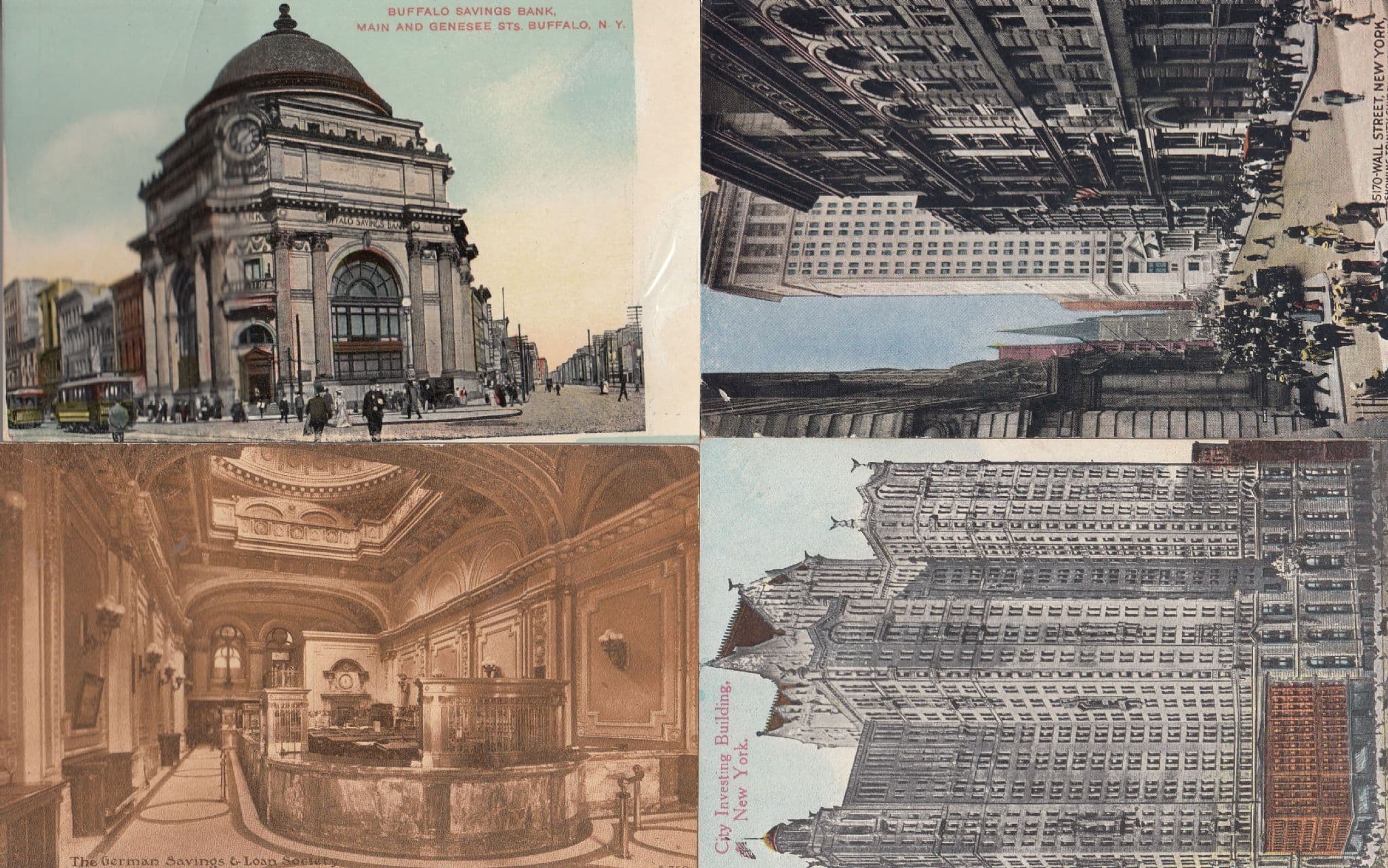 New York Stock Exchange Bank USA 12x Old Money Postcard s