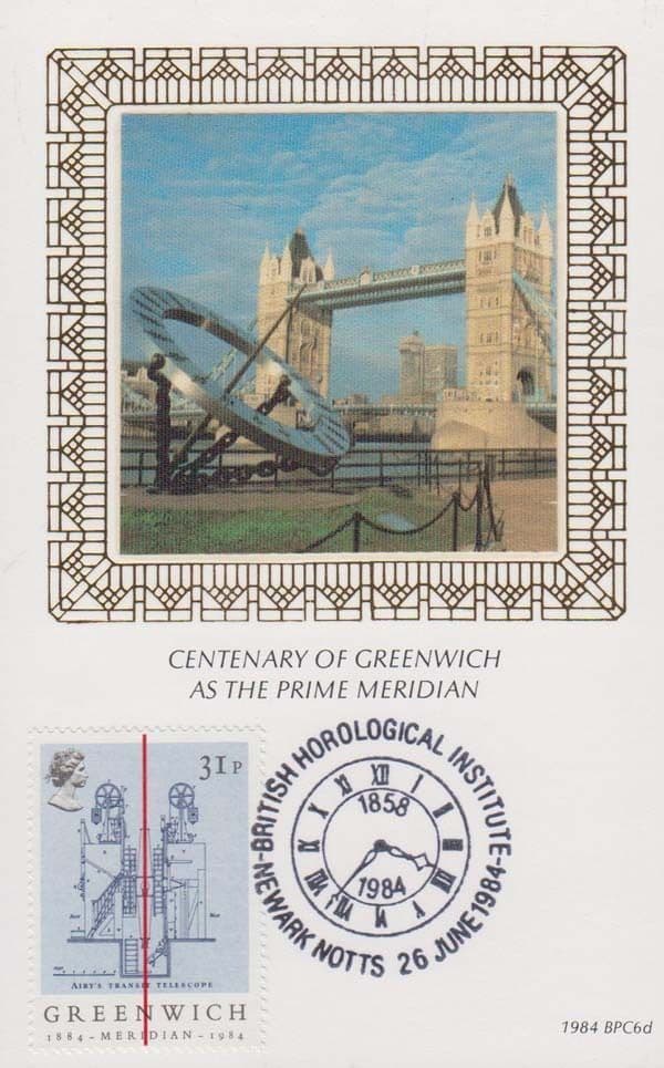 Newark Nottingham Horological Institute Greenwich Clock Benham First Day Cover