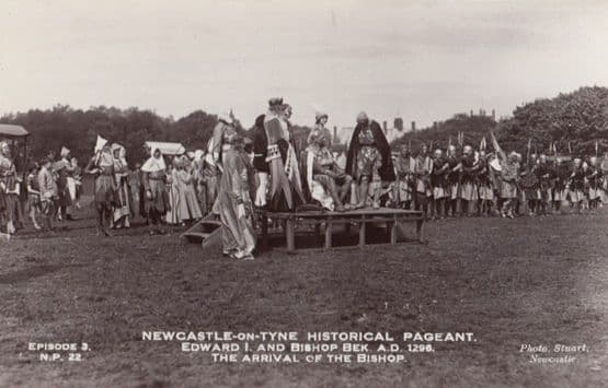 Newcastle Pageant Edward 1st Bishop Bek in AD1296 Vintage Real Photo Postcard