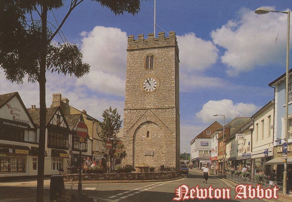 Newton Abbot Devon Vecchia Italian Restaurant Rug ShopPostcard