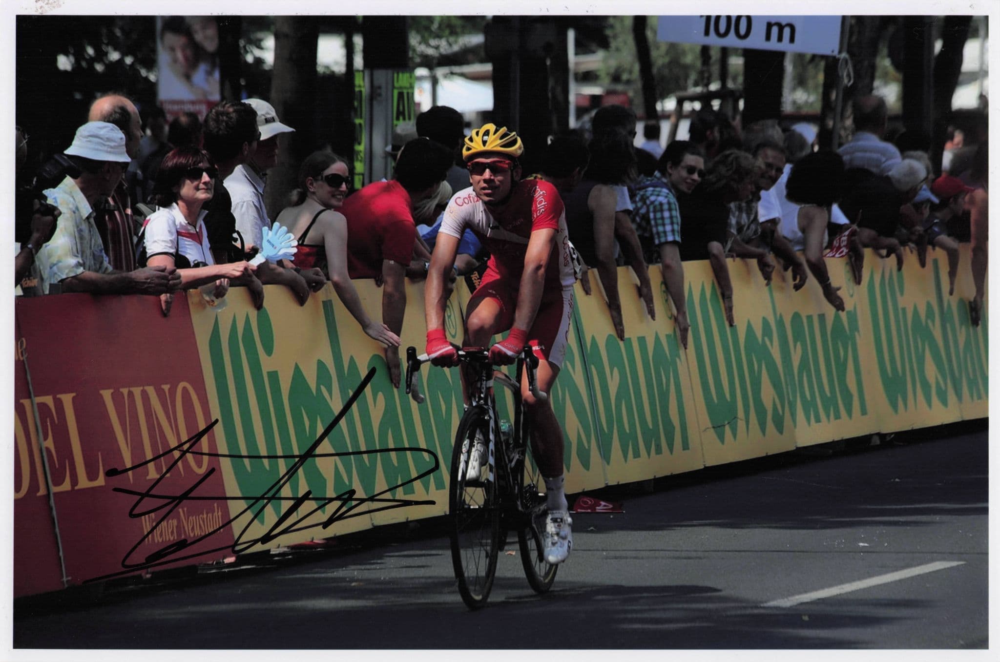 Nicholas Edet France Cycling France Cyclist Austria Race 12x8 Hand Signed Photo