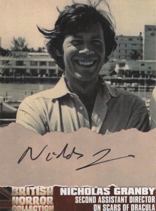 Nicholas Granby Scars Of Dracula Hammer Film Hand Signed Card